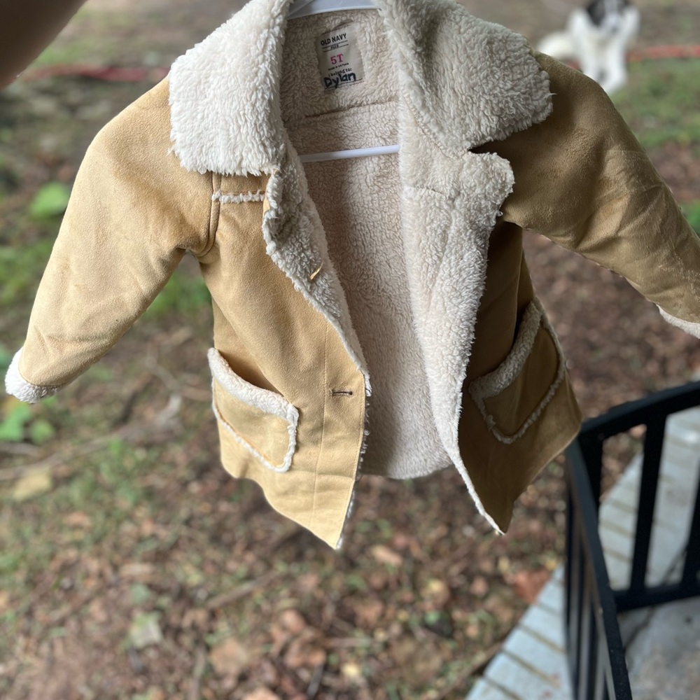 Old Navy Tan Sherpa Kids Coat